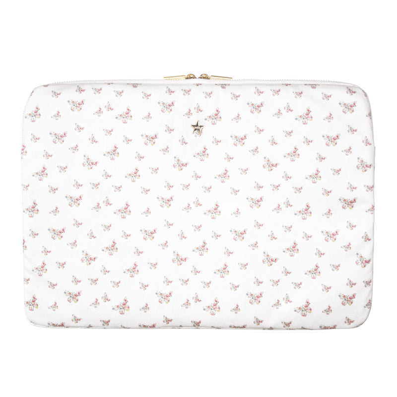 VELVET MAC COVER OFF WHITE BUTTERFLY PATTERN