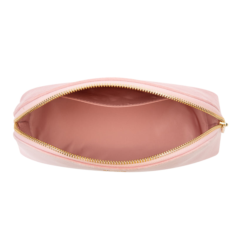 VELVET MAKE-UP POUCH LARGE LIGHT ROSE