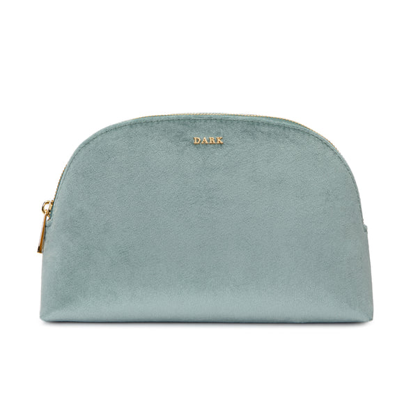 VELVET MAKE-UP POUCH LARGE SPARKLED TEAL