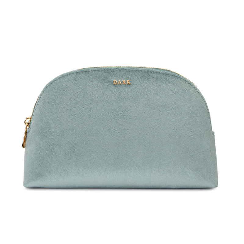 VELVET MAKE-UP POUCH LARGE SPARKLED TEAL