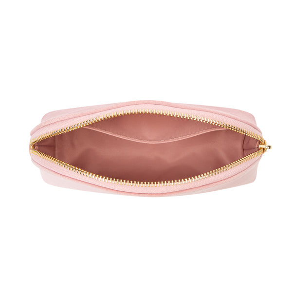 VELVET MAKE-UP POUCH SMALL LIGHT ROSE