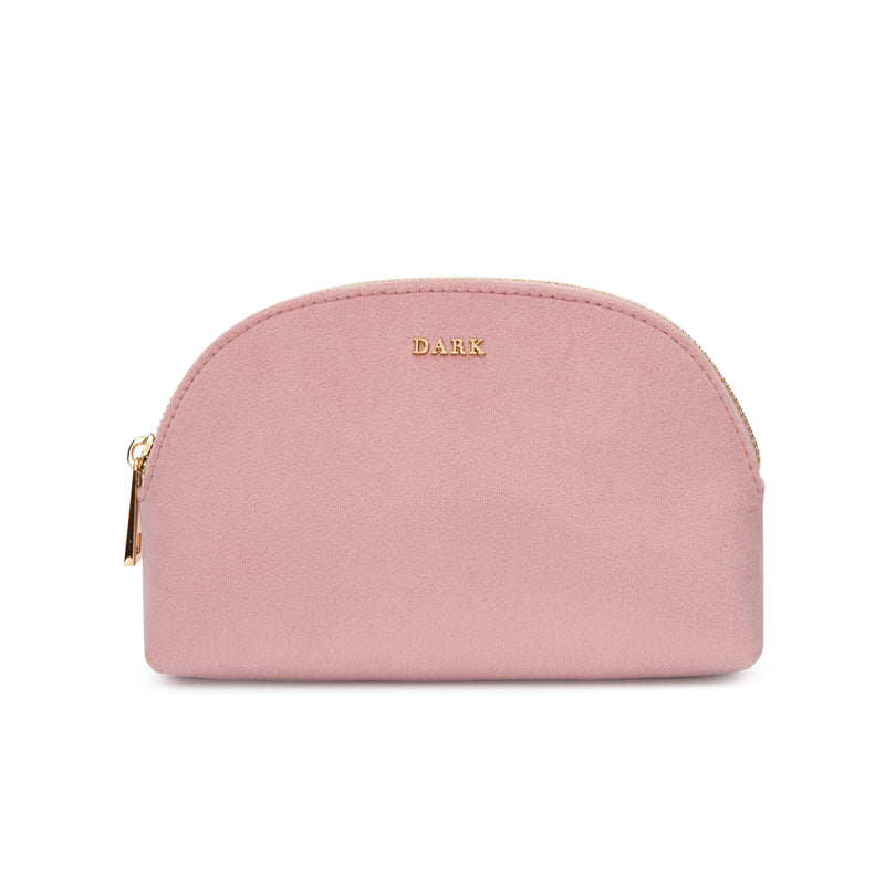 VELVET MAKE-UP POUCH SMALL LIGHT ROSE