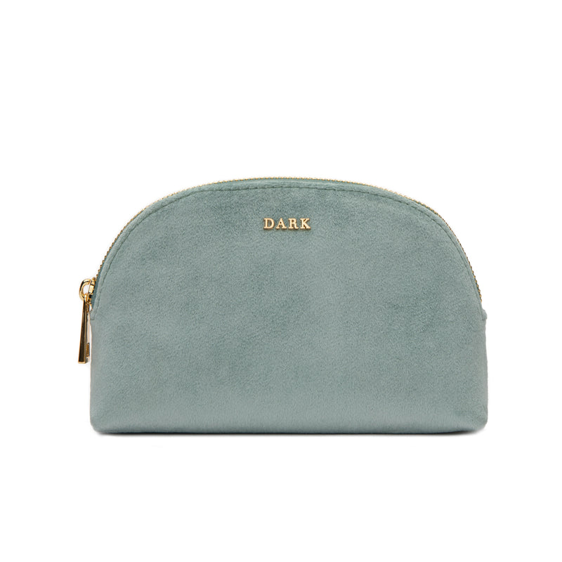 VELVET MAKE-UP POUCH SMALL SPARKLED TEAL