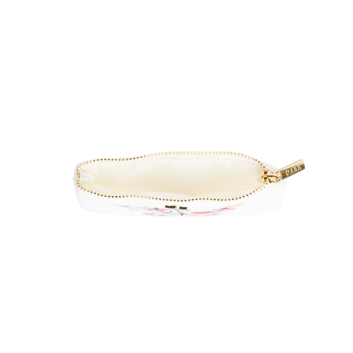 VELVET MINI POUCH OFF WHITE W/BUTTERFLY