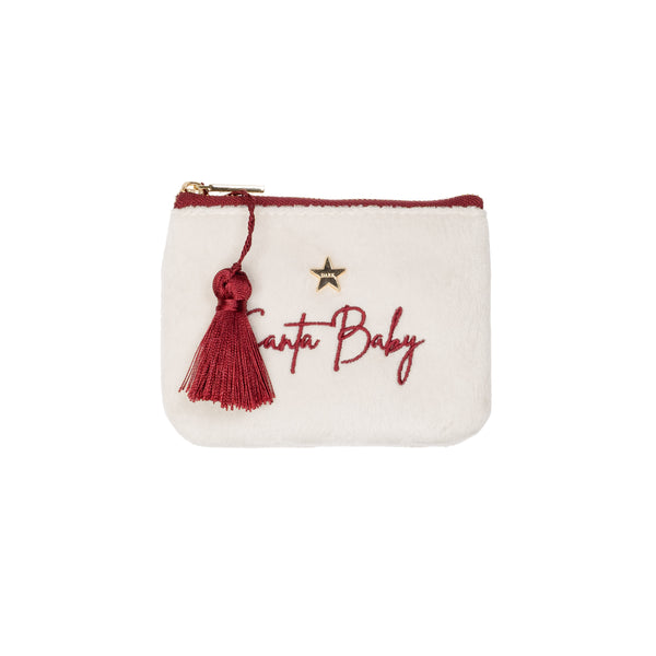 VELVET MINI POUCH SANTA BABY