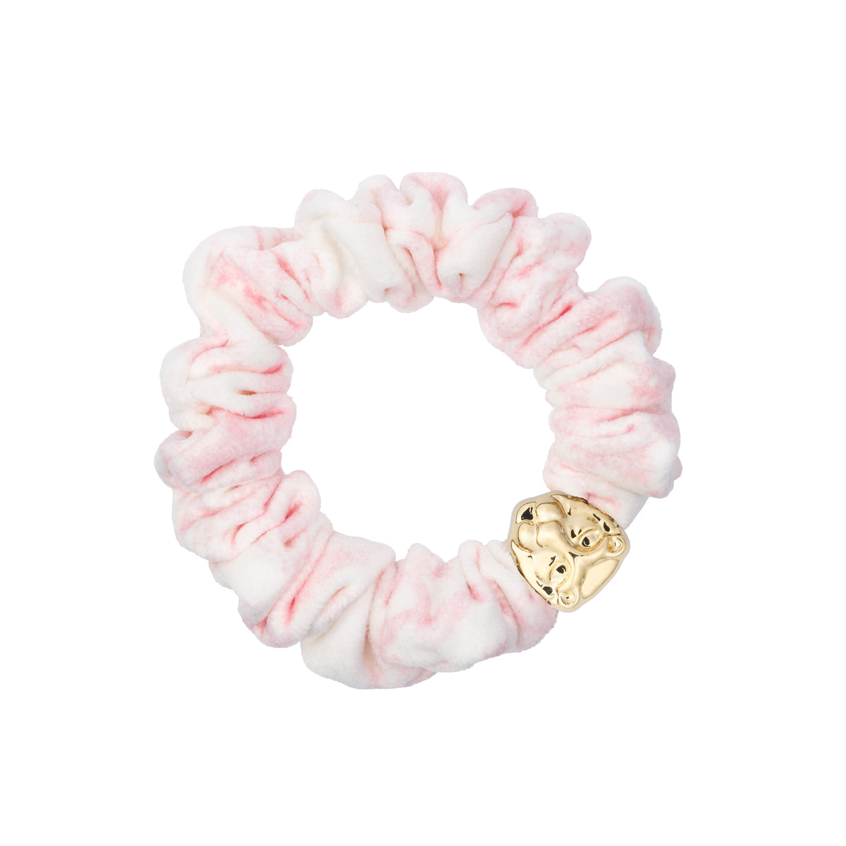 VELVET MINI SCRUNCHIE COTTON CANDY SAVANNAH PATTERN