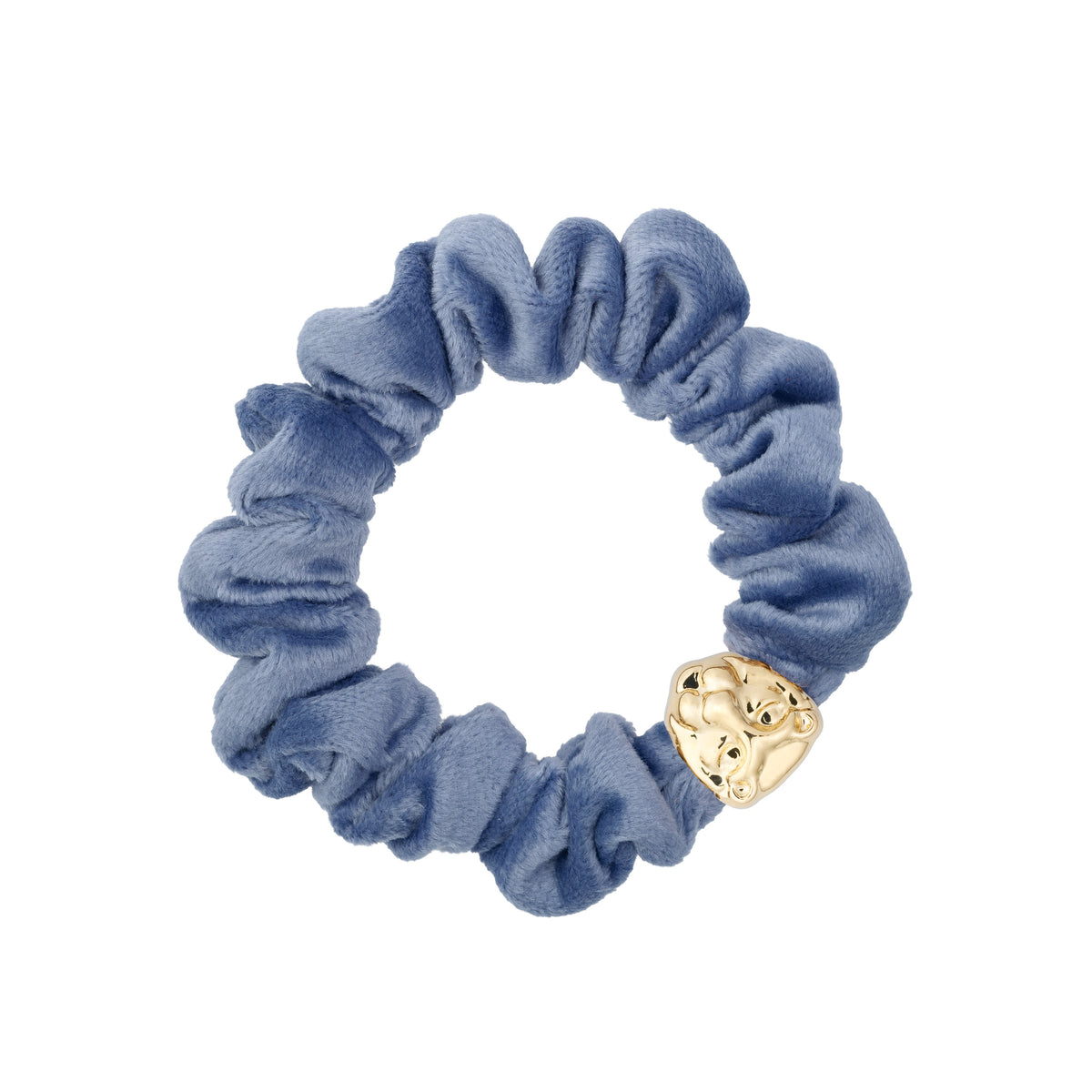 VELVET MINI SCRUNCHIE COUNTRY BLUE