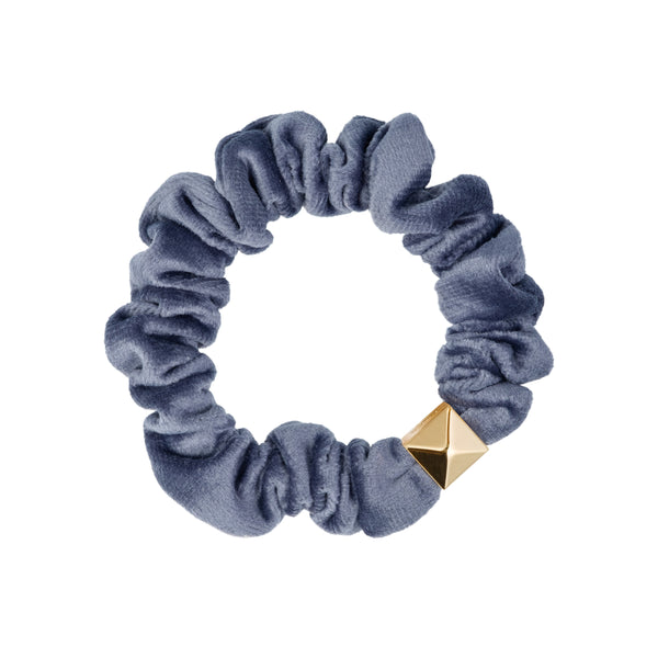 VELVET MINI SCRUNCHIE GRISALLE BLUE