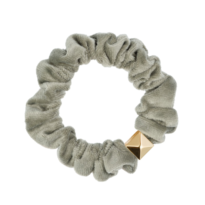 VELVET MINI SCRUNCHIE MILIEU GREEN