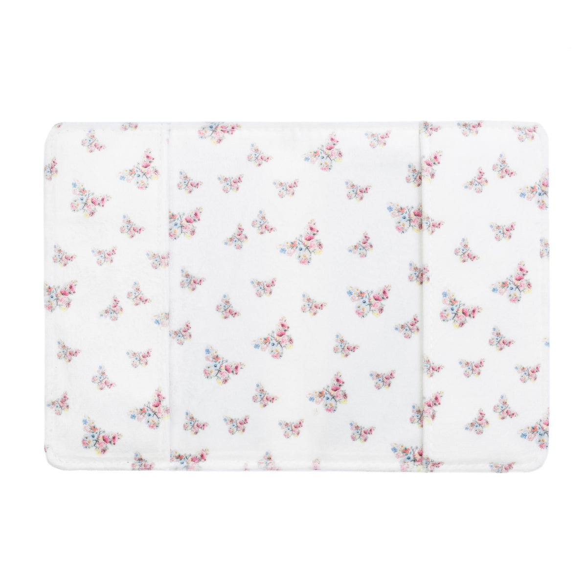 VELVET PASSPORT COVER OFF WHITE BUTTERFLY PATTERN