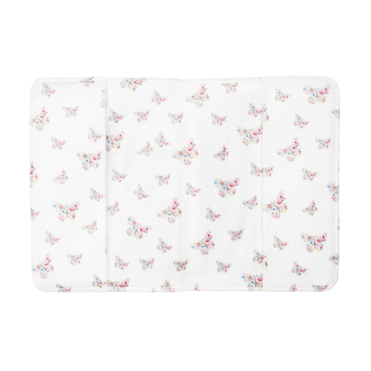 VELVET PASSPORT COVER OFF WHITE W/BUTTERFLY