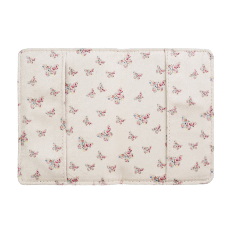 VELVET PASSPORT COVER SAND BUTTERFLY PATTERN