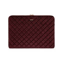 VELVET QUILTED MAC COVER MAROON