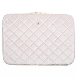 VELVET QUILTED MAC COVER SPARKLED PALE ROSE