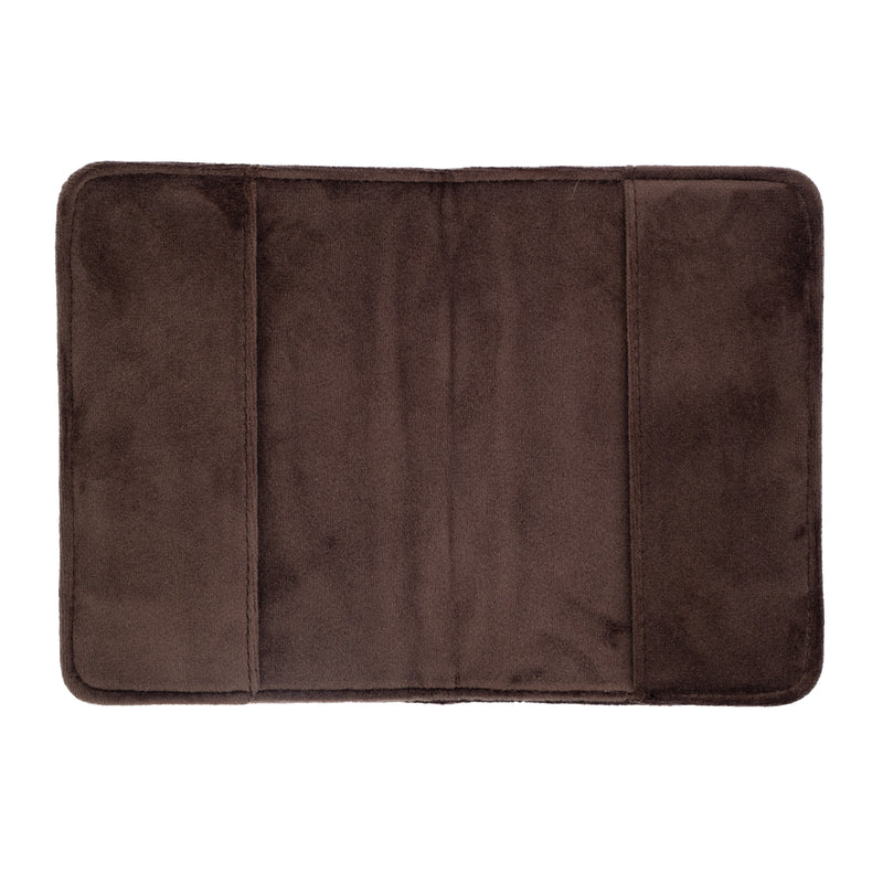 VELVET QUILTED PASSPORT COVER CHOCOLATE BROWN