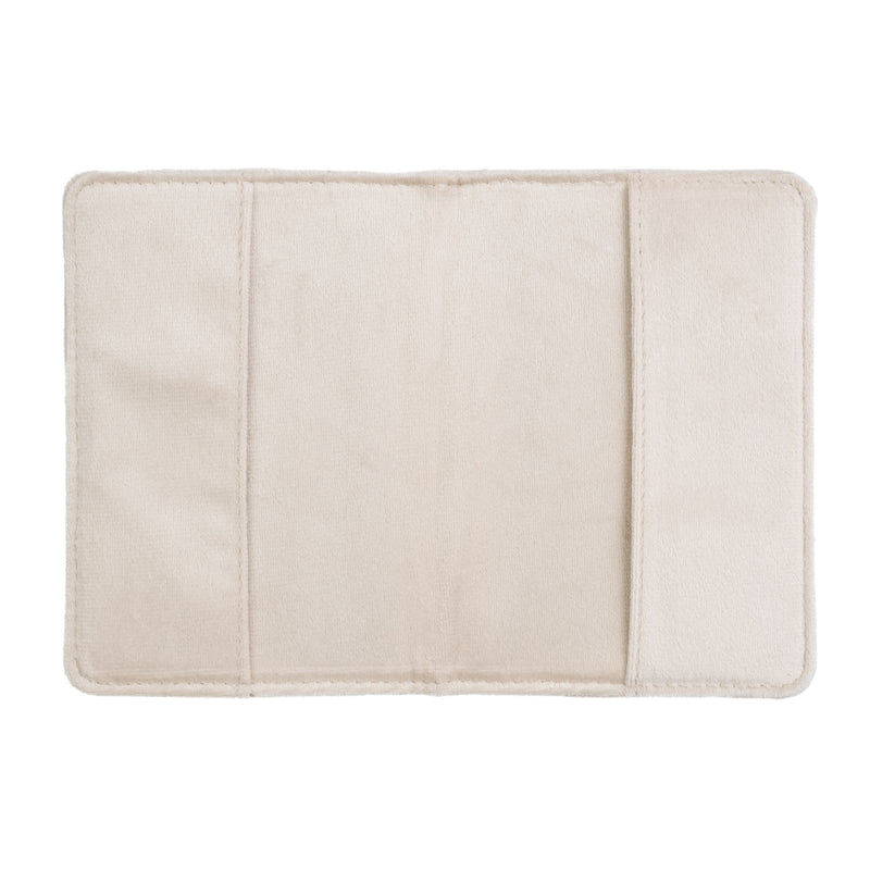 VELVET QUILTED PASSPORT COVER SAND