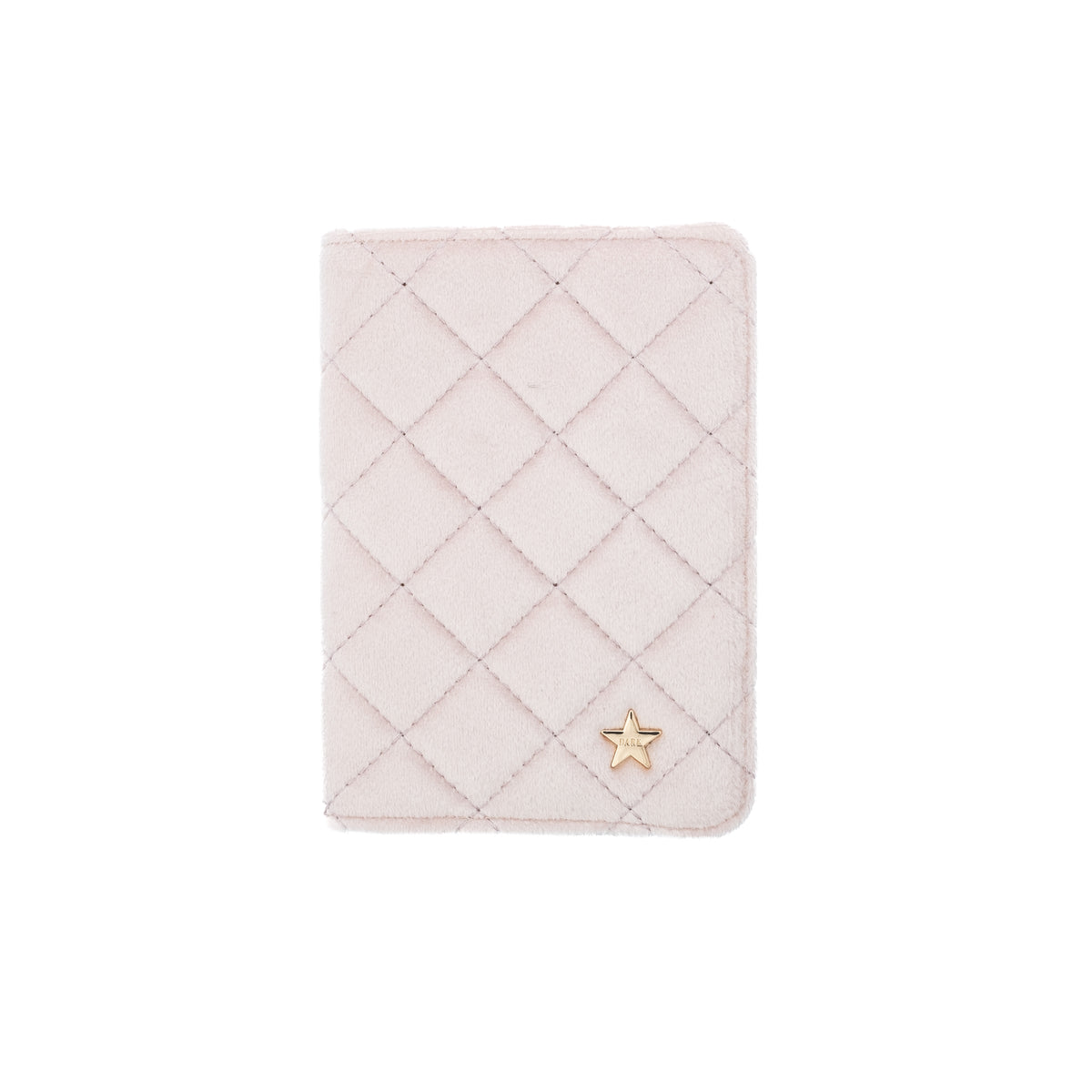 VELVET QUILTED PASSPORT COVER SPARKLED PALE ROSE VELVET QUILTED PASSPORT COVER SPARKLED PALE ROSE