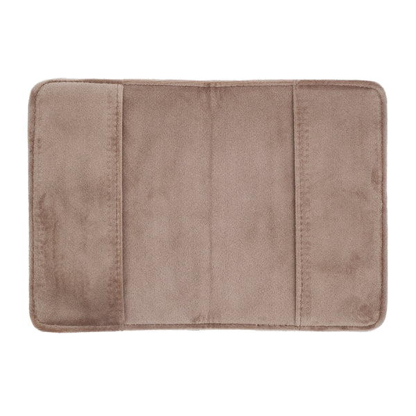 VELVET QUILTED PASSPORT COVER WARM TAUPE