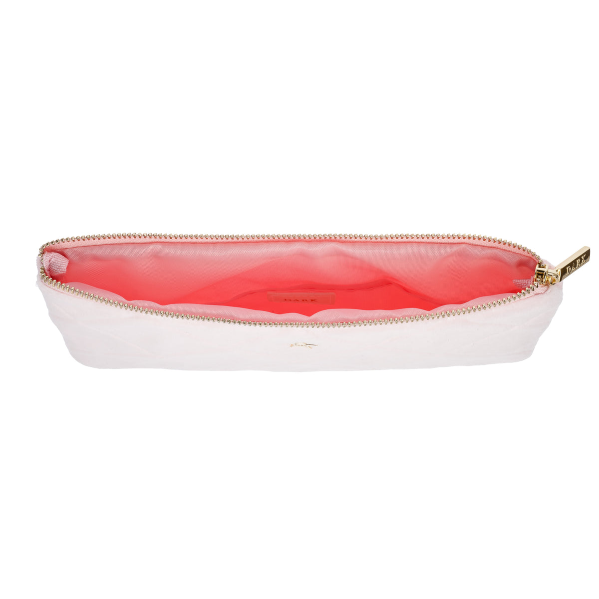 VELVET QUILTED SMALL POUCH COTTON CANDY