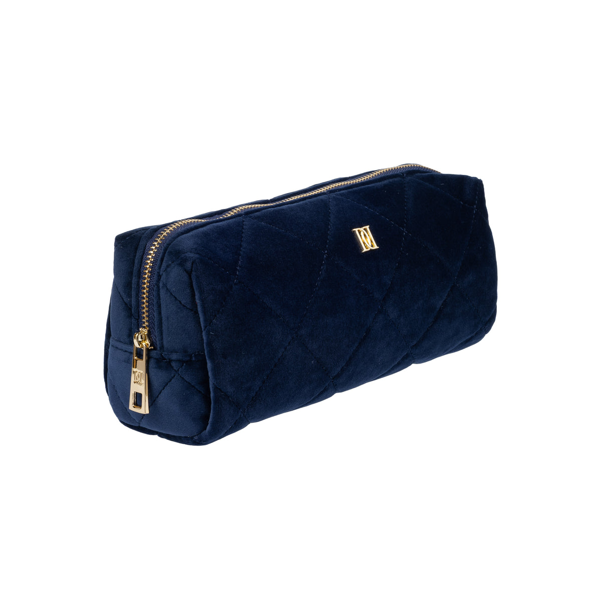 VELVET QUILTED TOOL POUCH NAVY BLUE