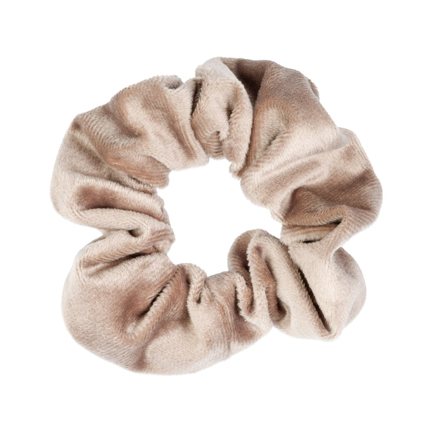 VELVET SCRUNCHIE DARK SAND