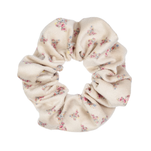VELVET SCRUNCHIE SAND BUTTERFLY PATTERN