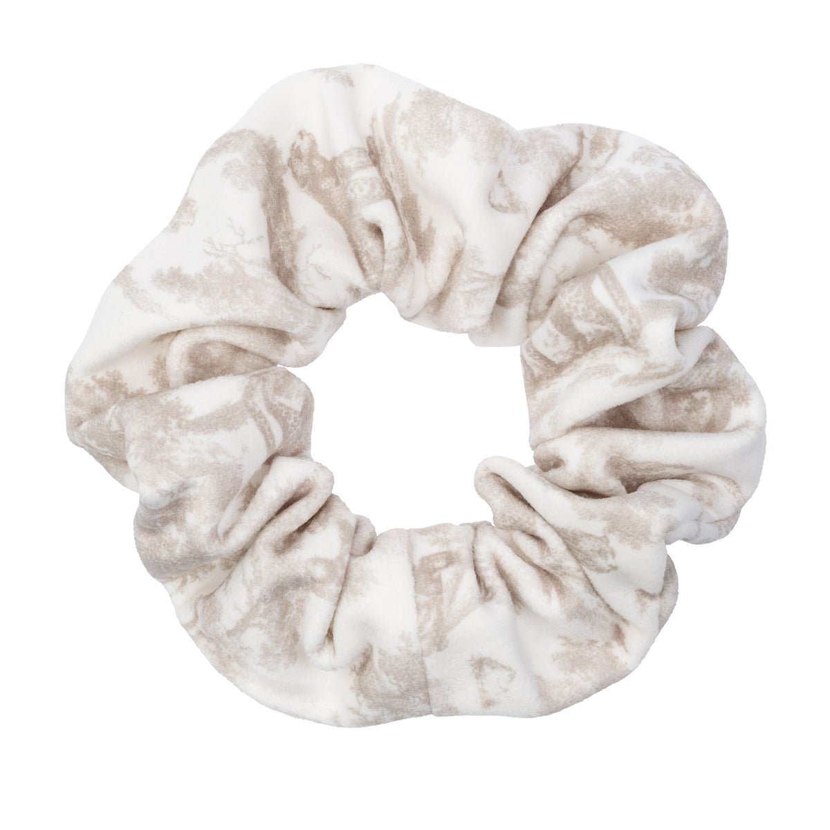 VELVET SCRUNCHIE SAND SAVANNAH PATTERN