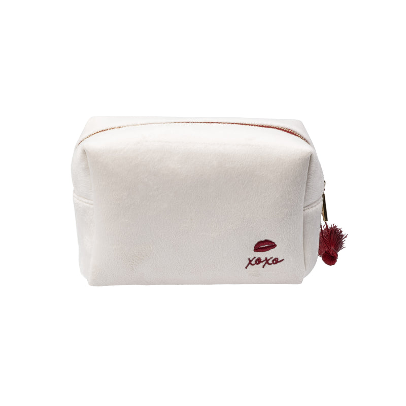 VELVET SQUARE MAKE-UP POUCH SMALL SANTA BABY