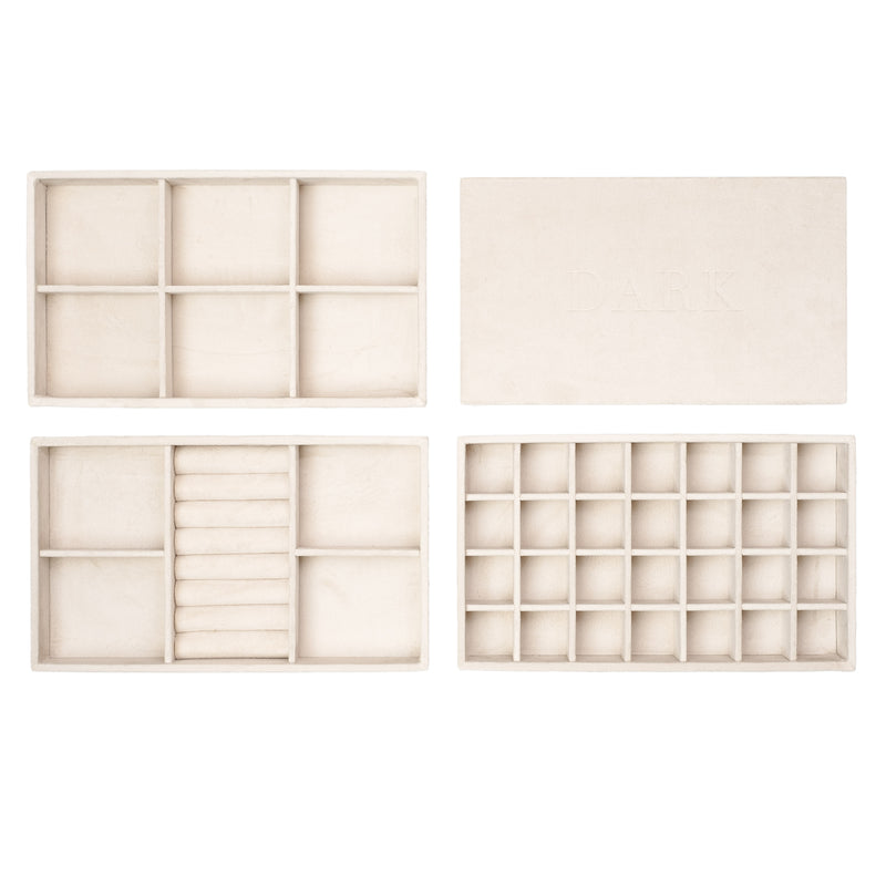 VELVET STACKER JEWELLERY BOX SAND