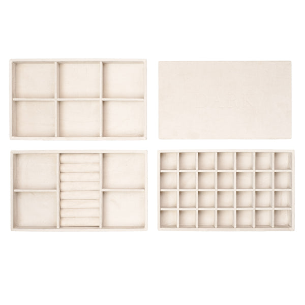 VELVET STACKER JEWELLERY BOX SAND – DARK department