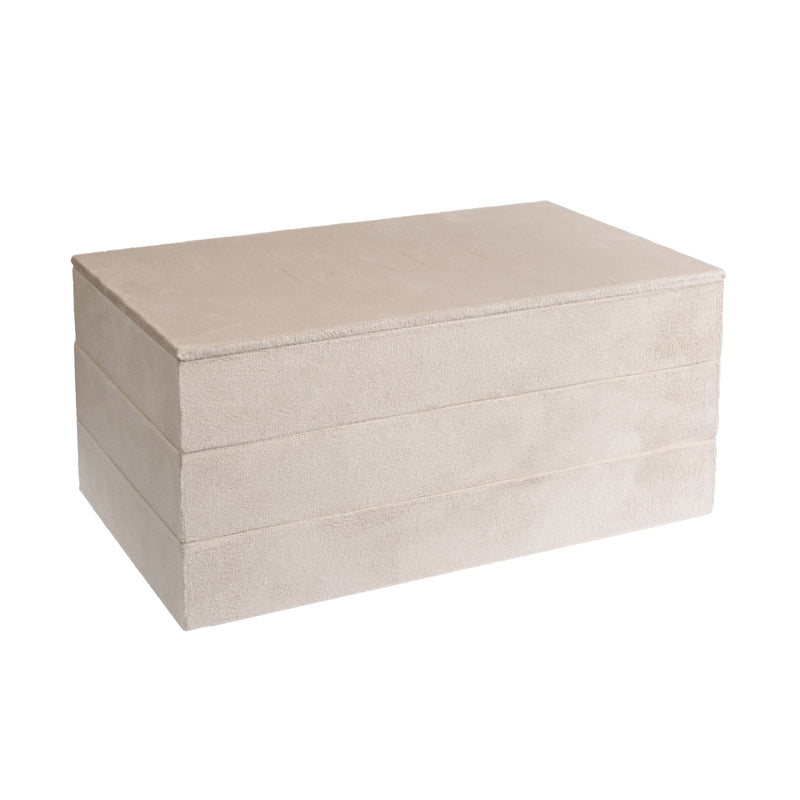 VELVET STACKER JEWELLERY BOX SAND