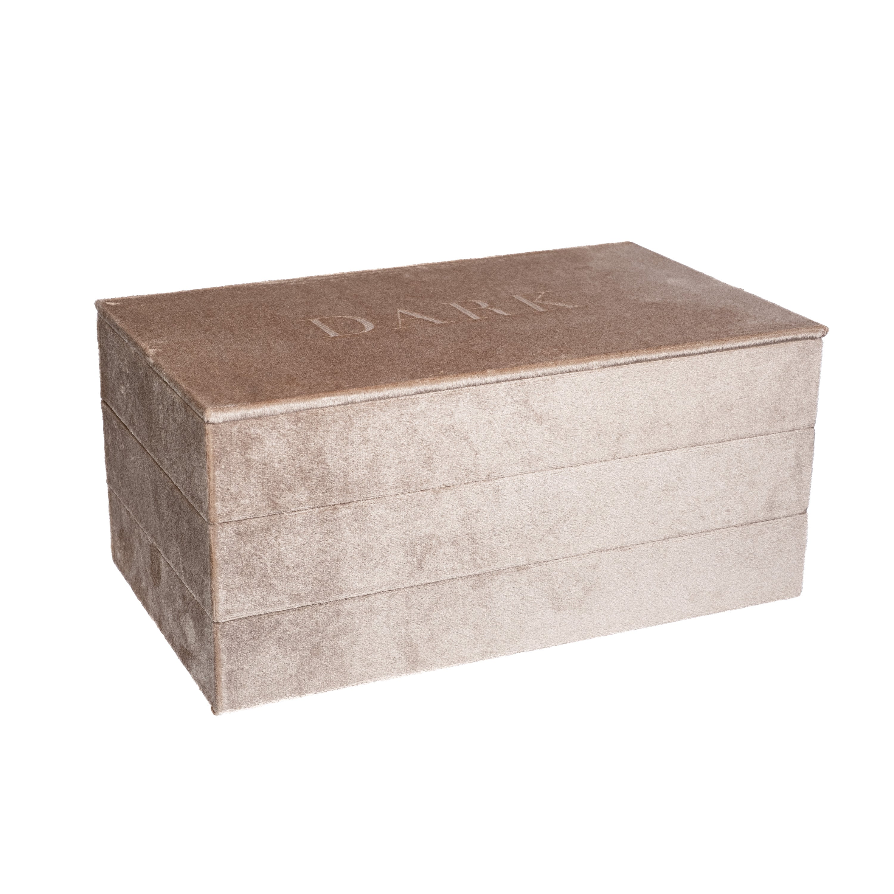 VELVET STACKER JEWELLERY BOX SPARKLED CHAMPAGNE – DARK department