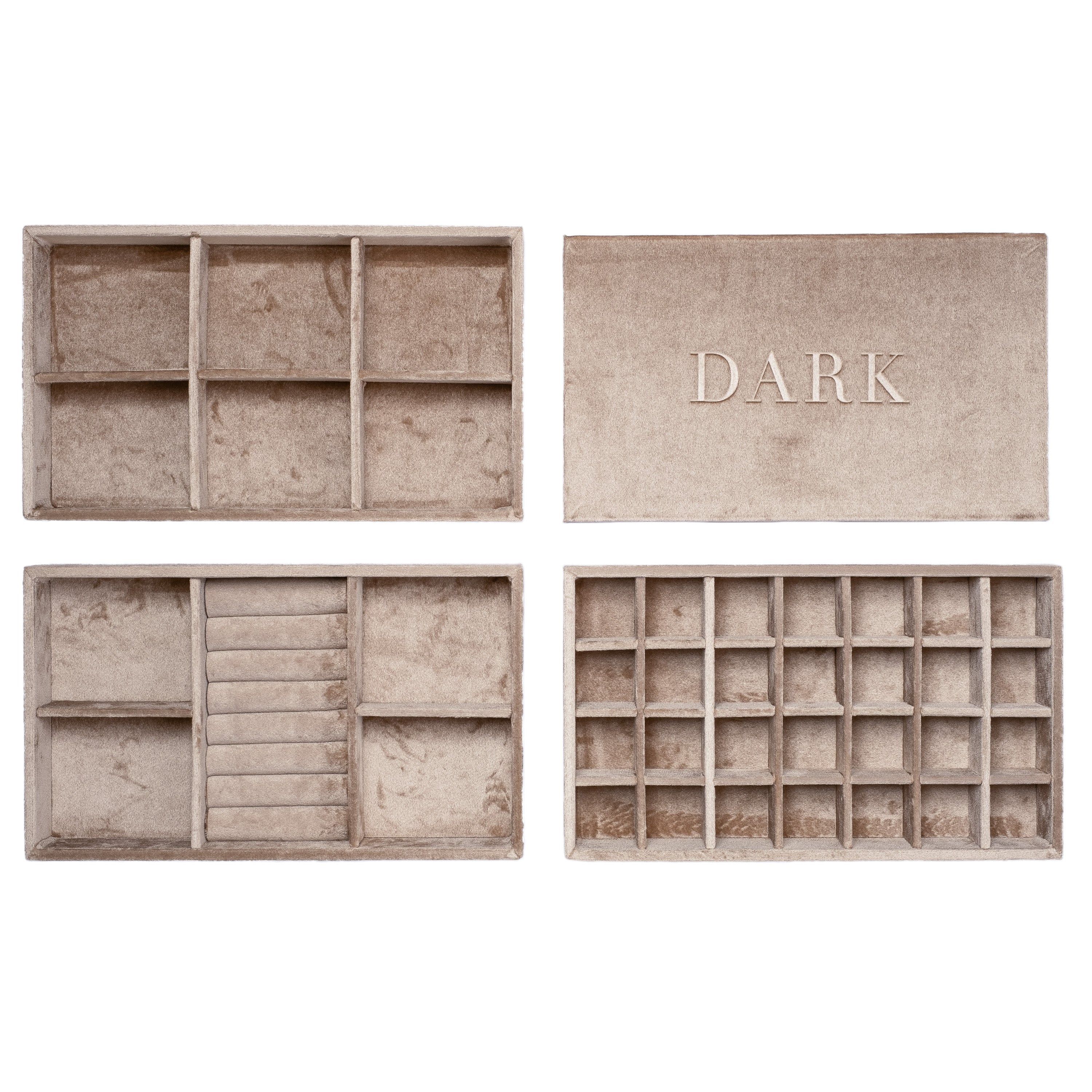 VELVET STACKER JEWELLERY BOX SPARKLED CHAMPAGNE – DARK department