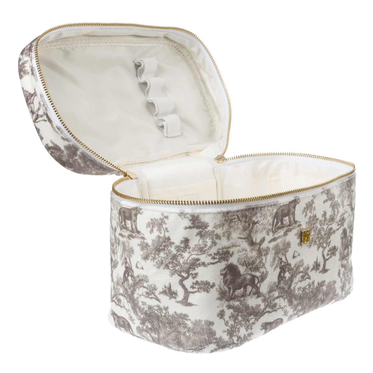 VELVET VANITY BAG LARGE COOL ARMY SAVANNAH PATTERN