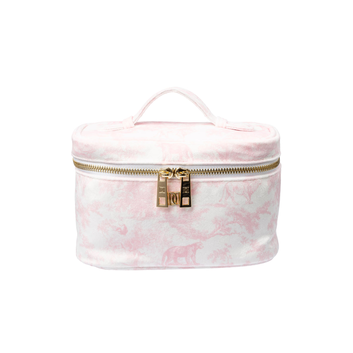 VELVET VANITY BAG SMALL COTTON CANDY SAVANNAH PATTERN