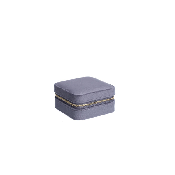 VELVET JEWELLERY BOX MINI GRISALLE BLUE