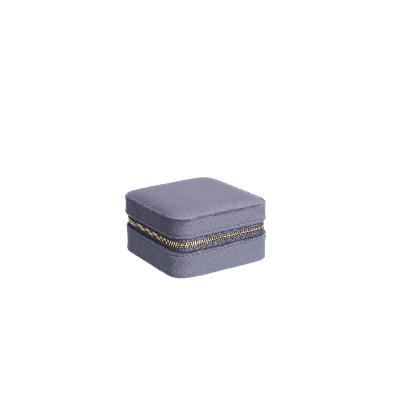 VELVET JEWELLERY BOX MINI GRISALLE BLUE