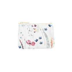 VELVET MINI POUCH MULTICOLOR FLOWER PATTERN
