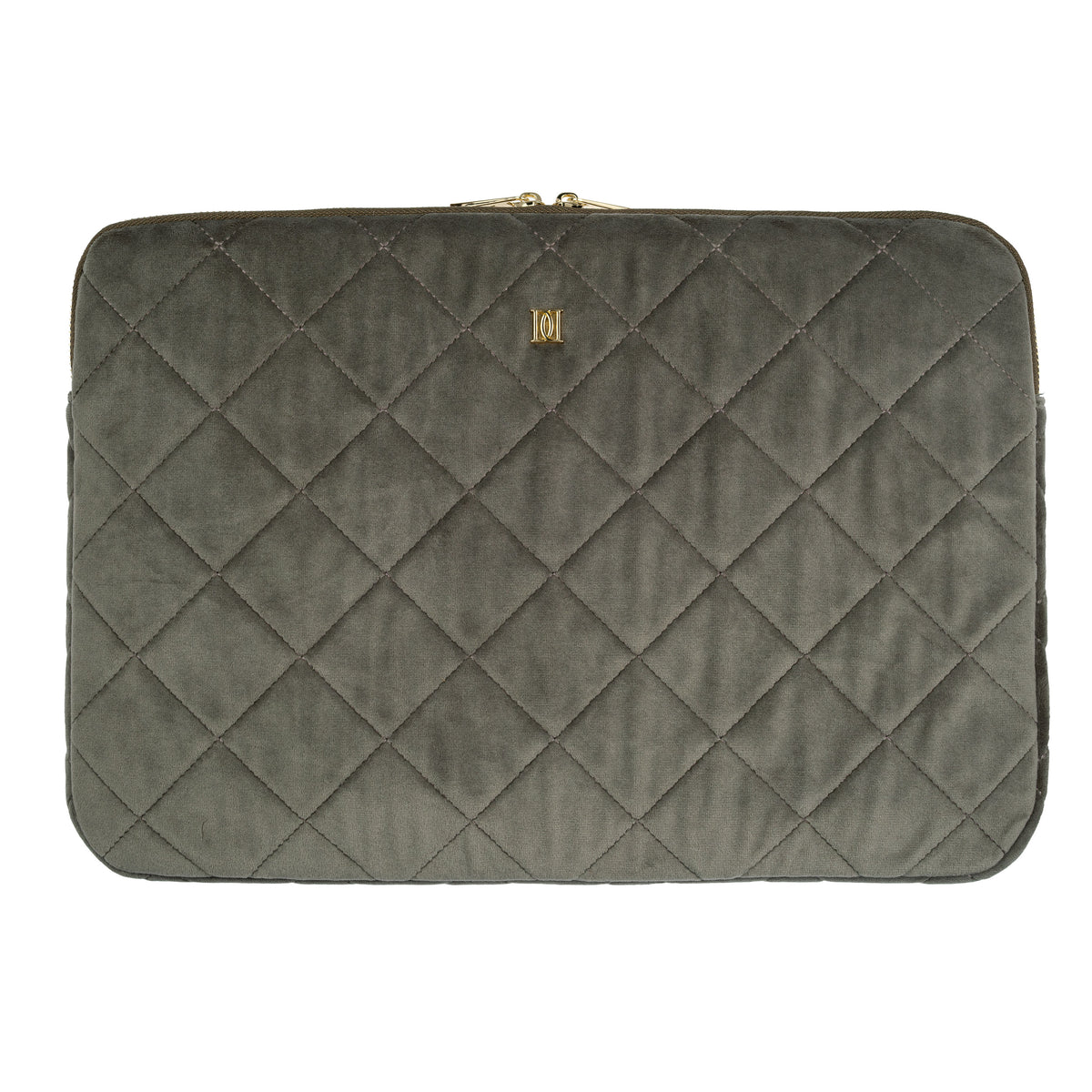VELVET QUILTED MAC COVER COOL ARMY