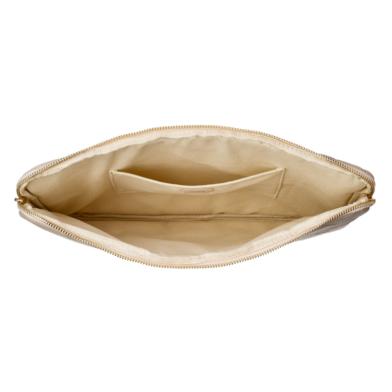 VELVET QUILTED MAC COVER SAND