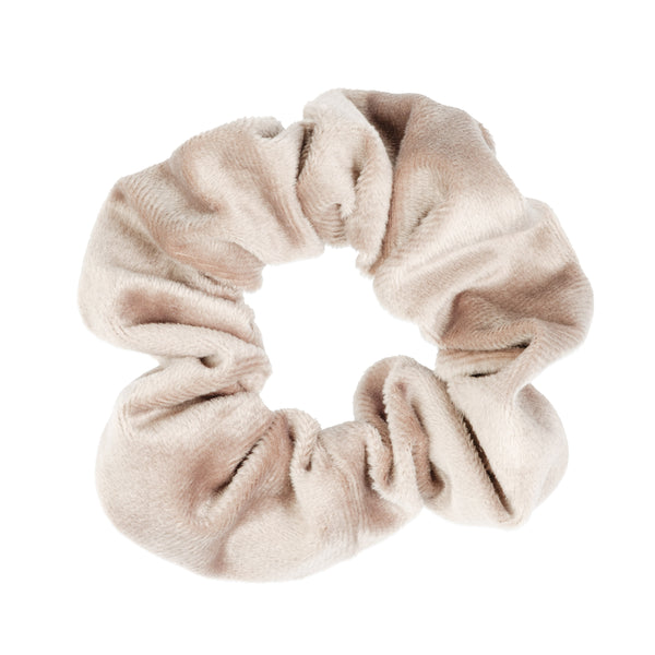 VELVET SCRUNCHIE DARK SAND