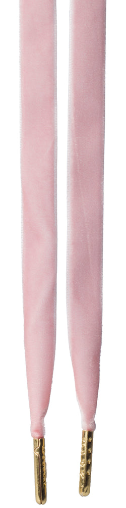 VELVET SHOE LACES POWDER ROSE