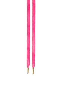 VELVET SHOE LACES PINK