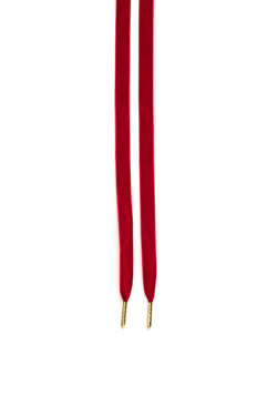 VELVET SHOE LACES RED