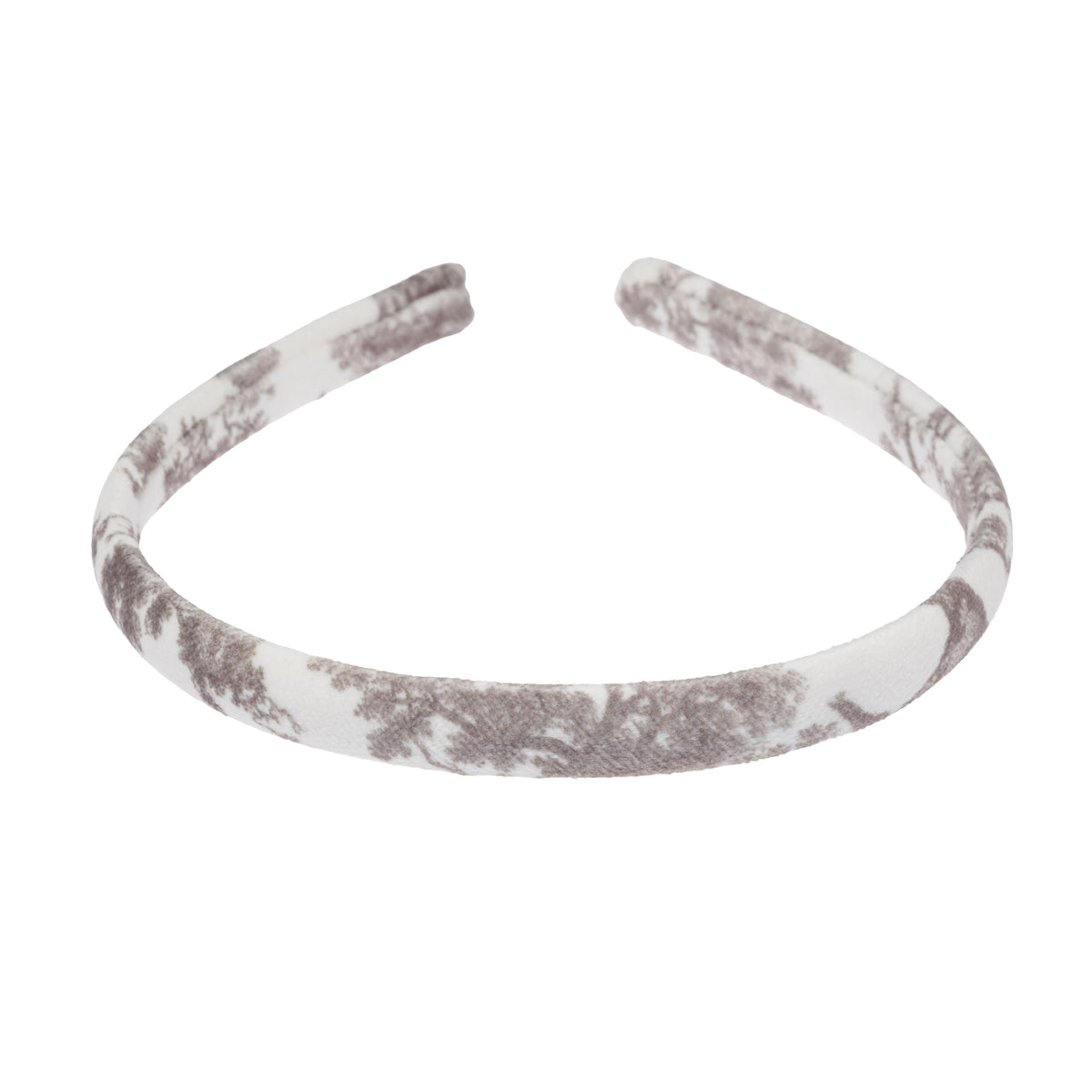 VELVET HAIR BAND THIN WARM TAUPE SAVANNAH PATTERN