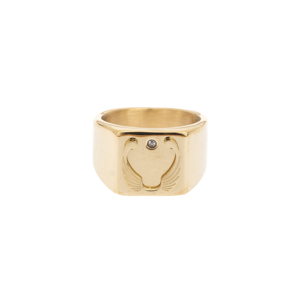 WING SQUARE SIGNET RING WING SQUARE SIGNET RING