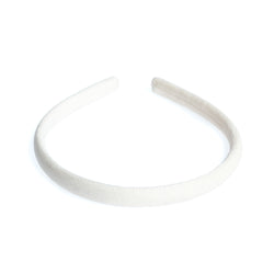 VELVET HAIR BAND THIN OFF WHITE