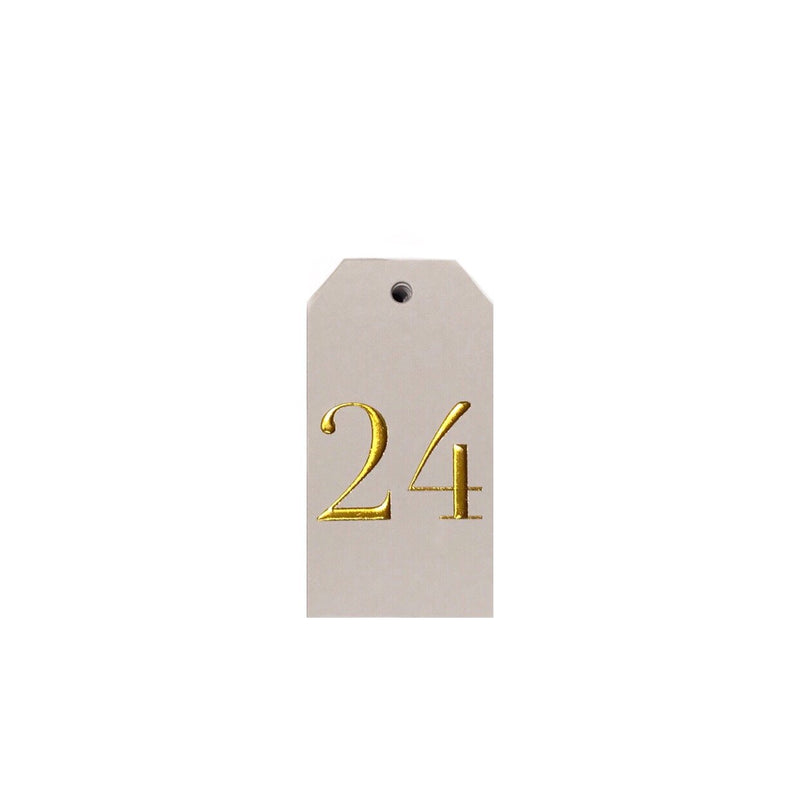 24 CHRISTMAS CALENDAR TAGS WHITE