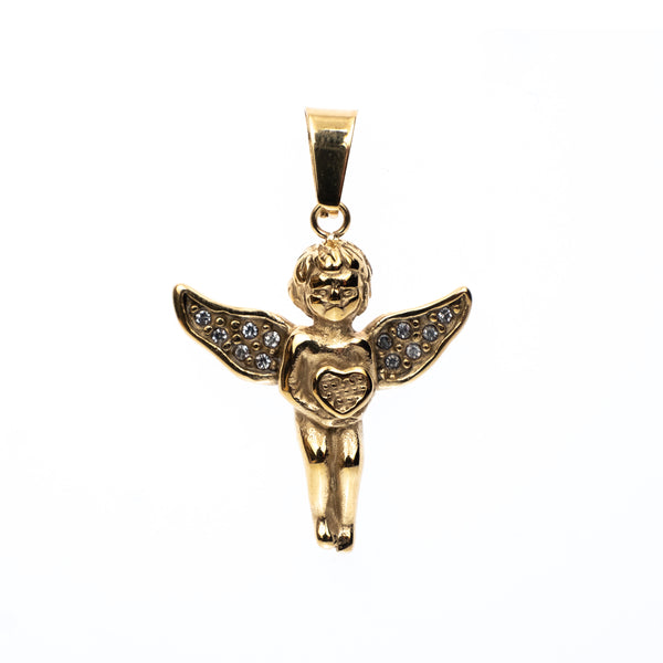 ANGEL CHARM W/CRYSTALS