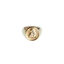 ANGEL COIN SIGNET RING GOLD